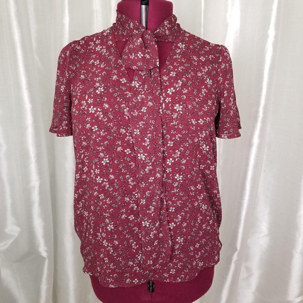 Lily White Floral Blouse (size L) - Picture 1 of 6
